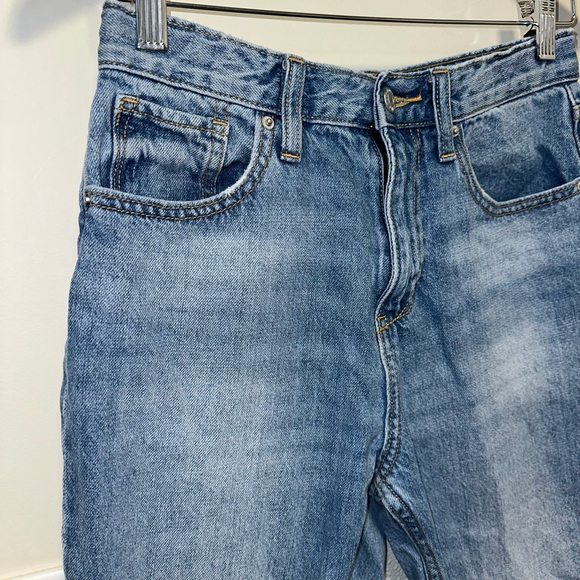 Old Navy Blue High-Rise Slouchy Straight Jeans Size 14 Girls - Picture 7 of 13